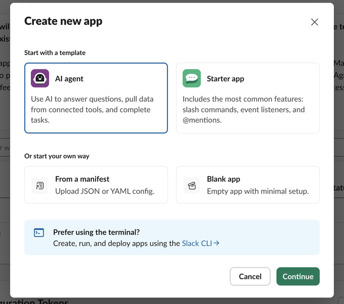 Create new appモーダル